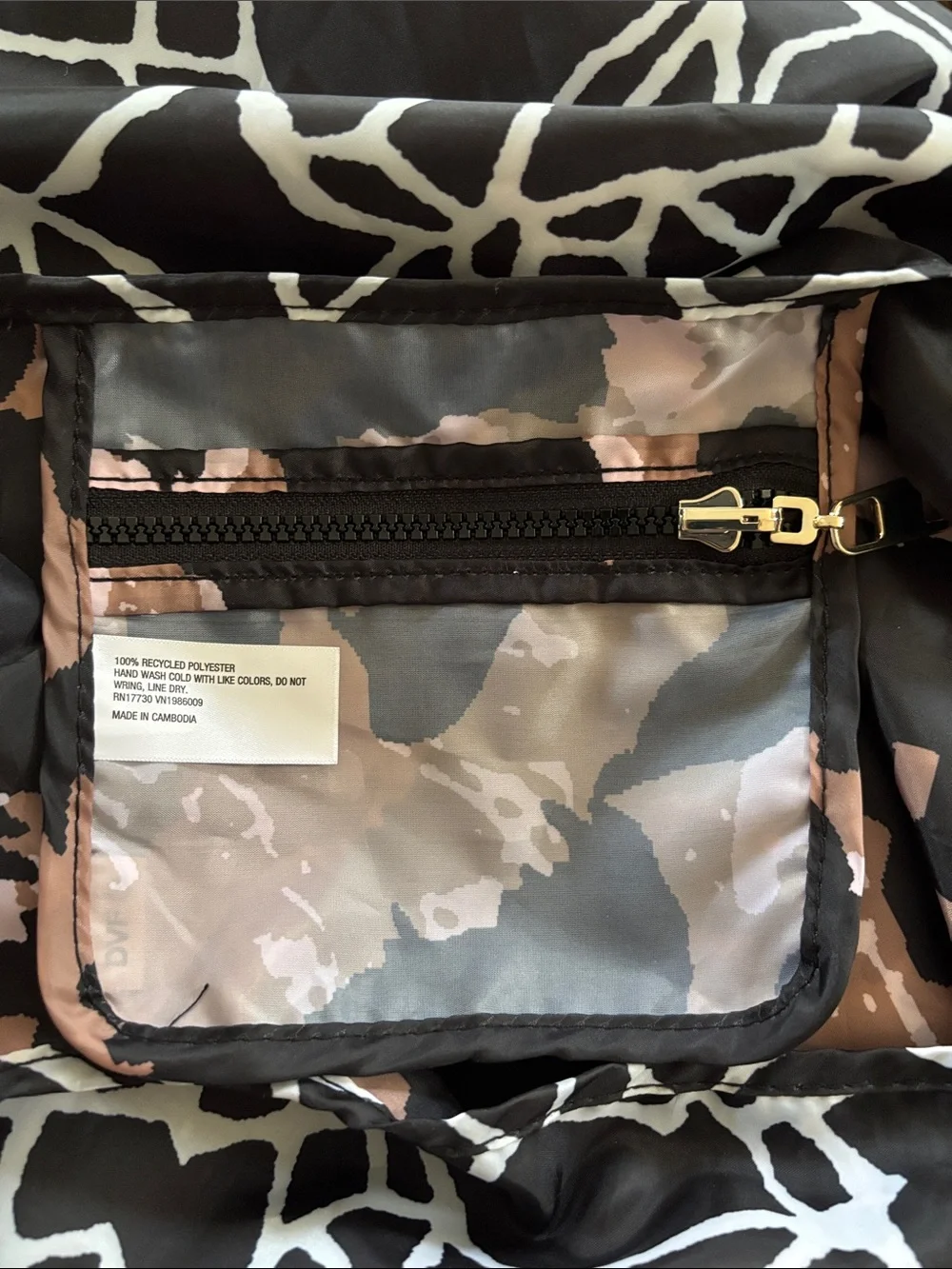 NEW Diane Von Furstenberg Target Collab Black/White Abstract Reusable Market Bag